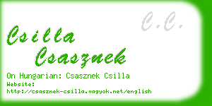 csilla csasznek business card